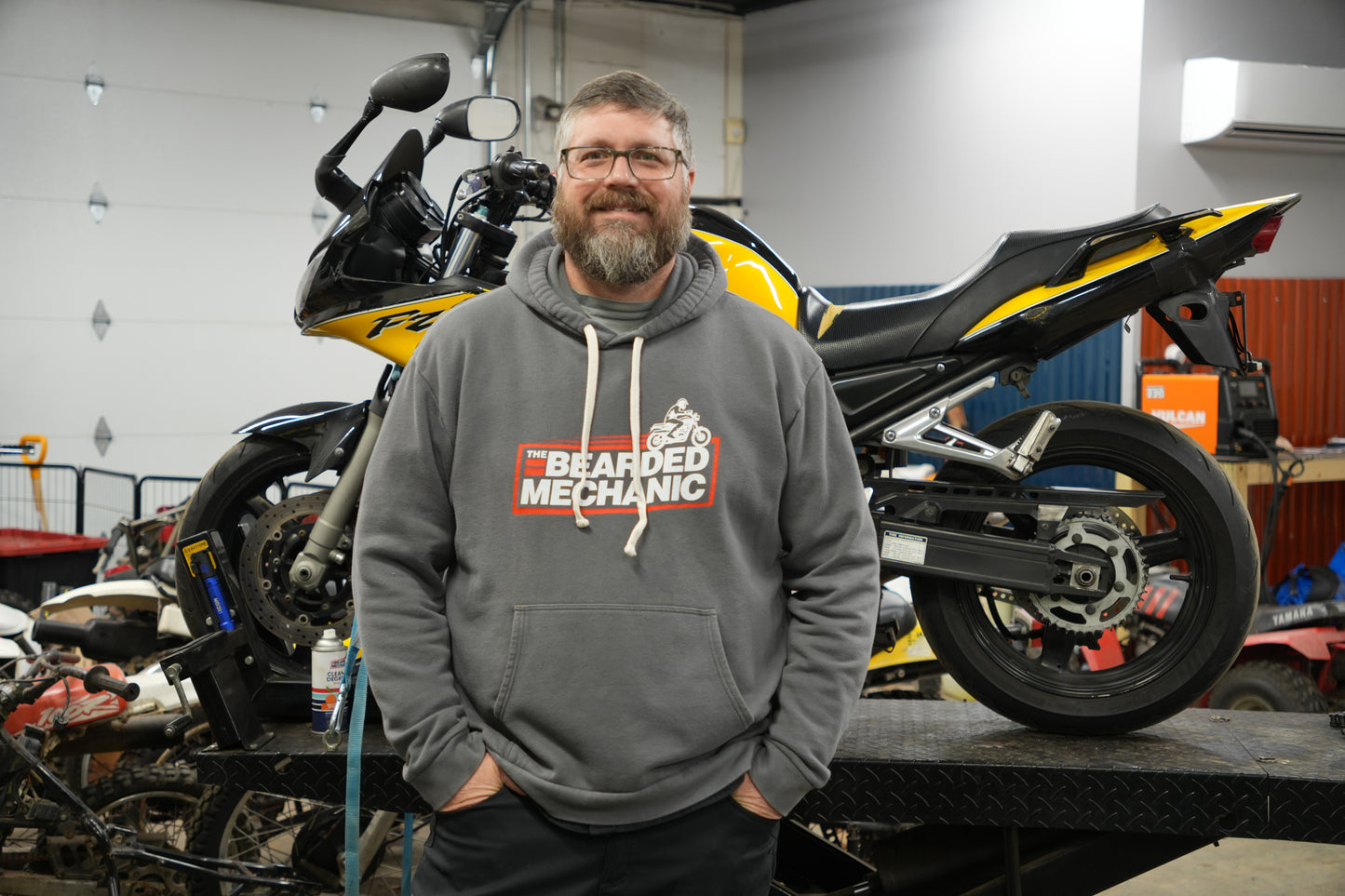 *NEW* Bearded Mechanic Gray Hoodie