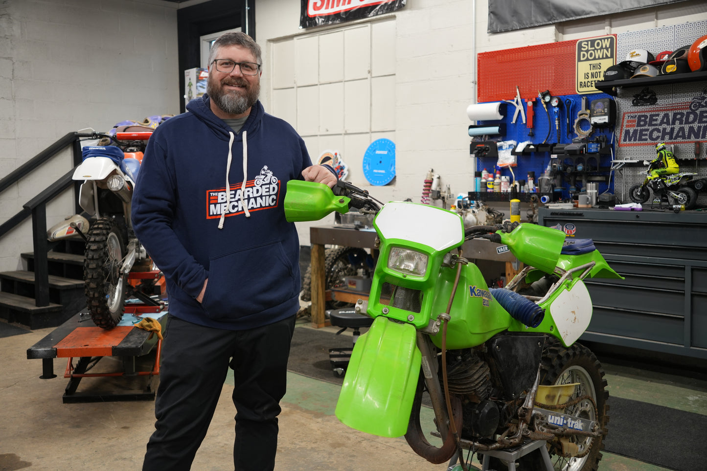 *NEW* Bearded Mechanic Navy Hoodie